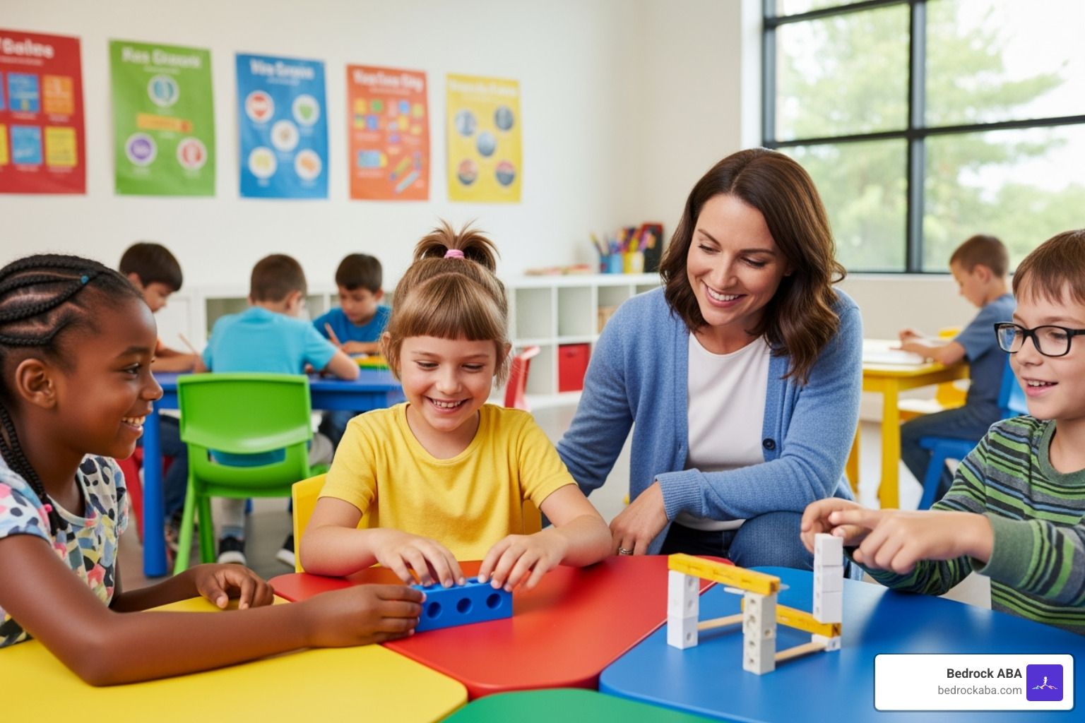 A happy child thriving in a community or school environment, surrounded by supportive peers and adults - positive behavior supports A happy child thriving in a community or school environment, surrounded by supportive peers and adults - positive behavior supports