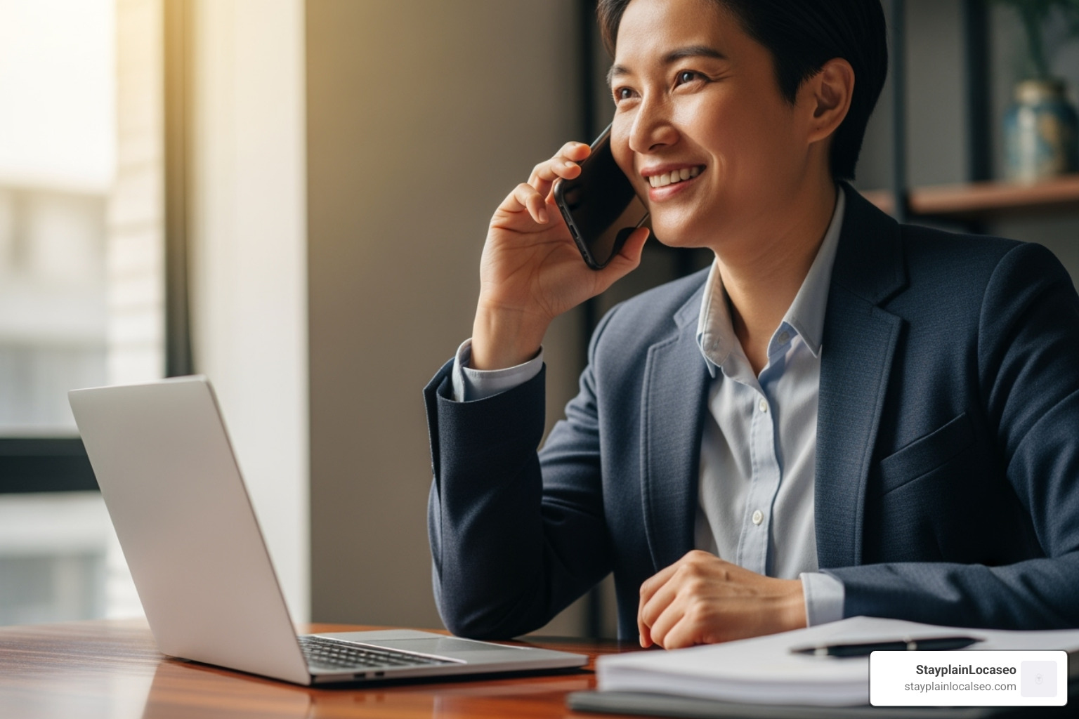 A person successfully lowering a bill over the phone, symbolizing effective negotiation or smart financial moves - Student loan interest comparison