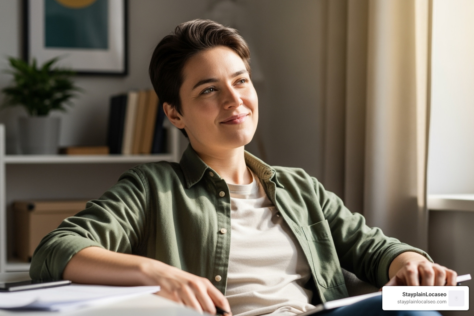 a person looking relieved and confident about their finances - Refinance student loan bad credit