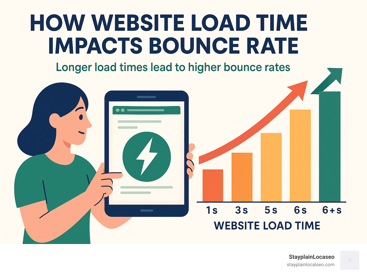 Infographic explaining how website load time directly impacts user bounce rates - wordpress speed optimization service in new york infographic 