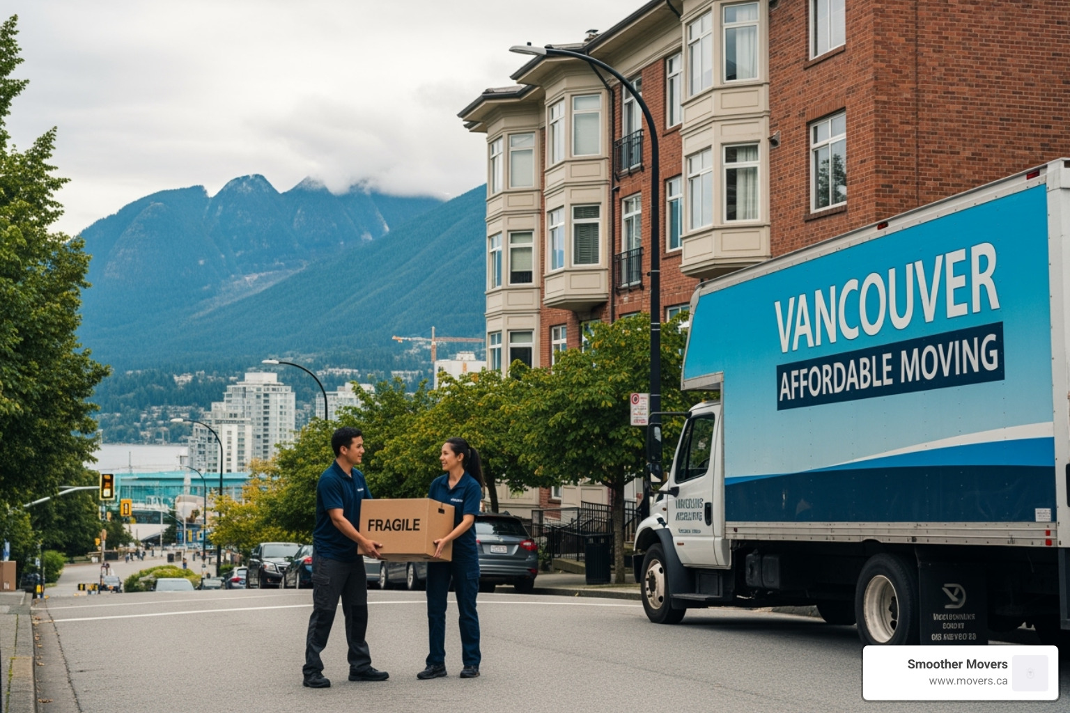 A magnifying glass hovering over the fine print of a moving contract - vancouver affordable moving