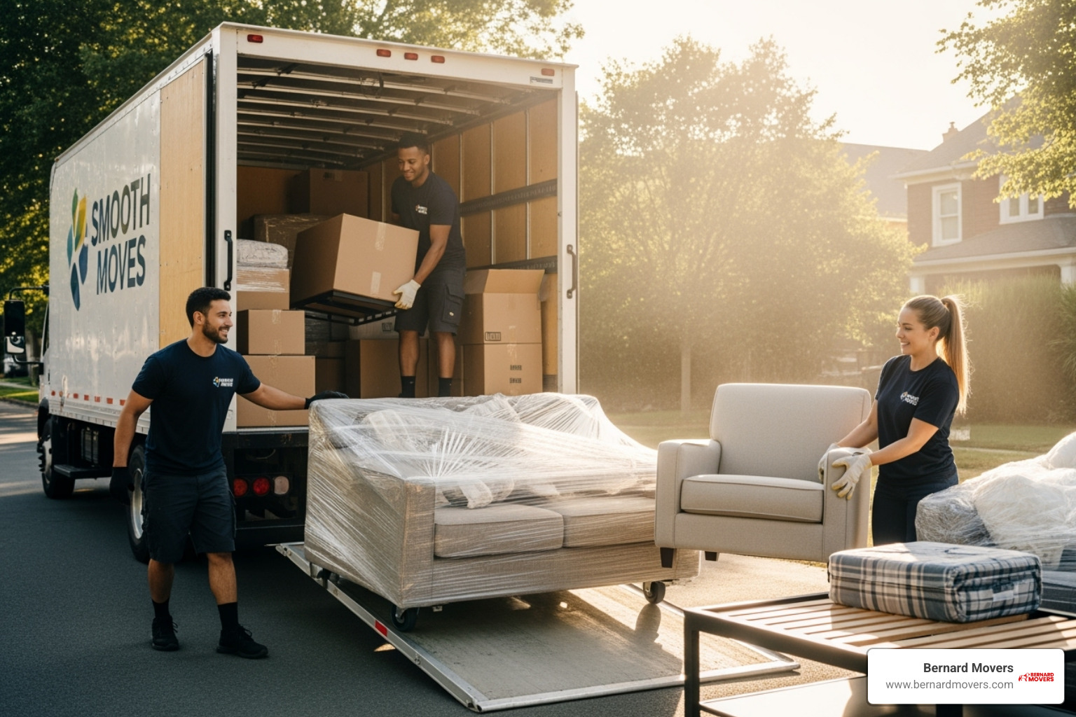 A room with neatly packed and labeled moving boxes.
