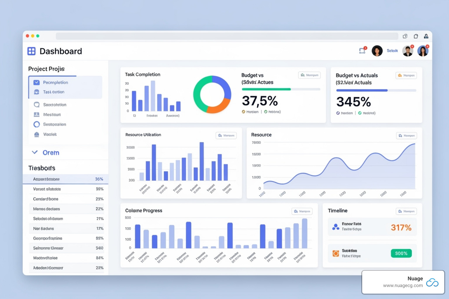 NetSuite SuiteProjects dashboard - NetSuite professional services