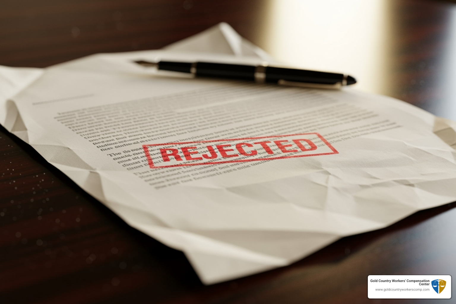 Image of a denied claim letter - Workers compensation claim lawyer