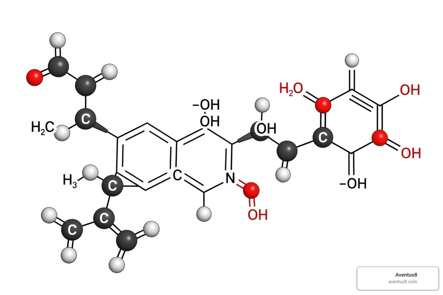 Scientific diagram showing CBD's molecular structure - CBD for anxiety online