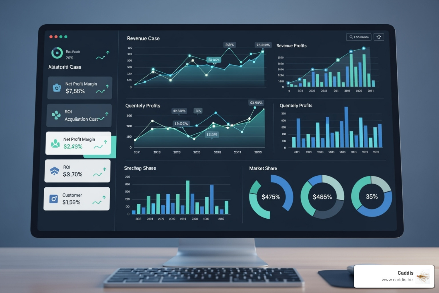 AI agent interface displaying data analysis for a business case - business value consulting