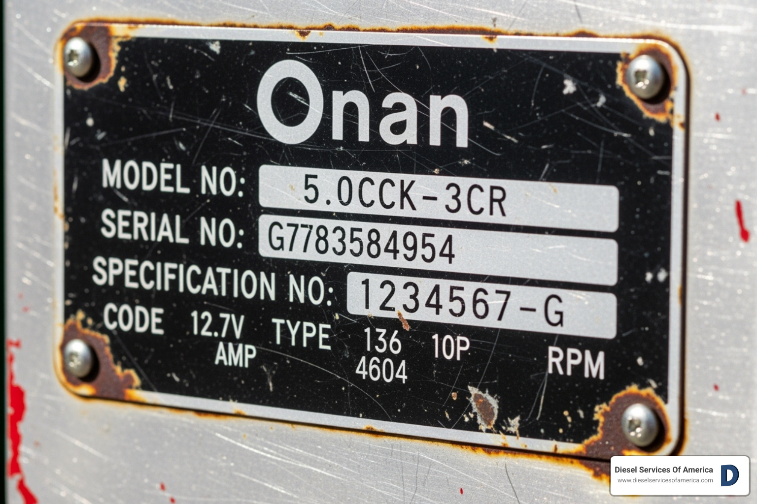 Onan generator nameplate - onan 7000 hours schedule