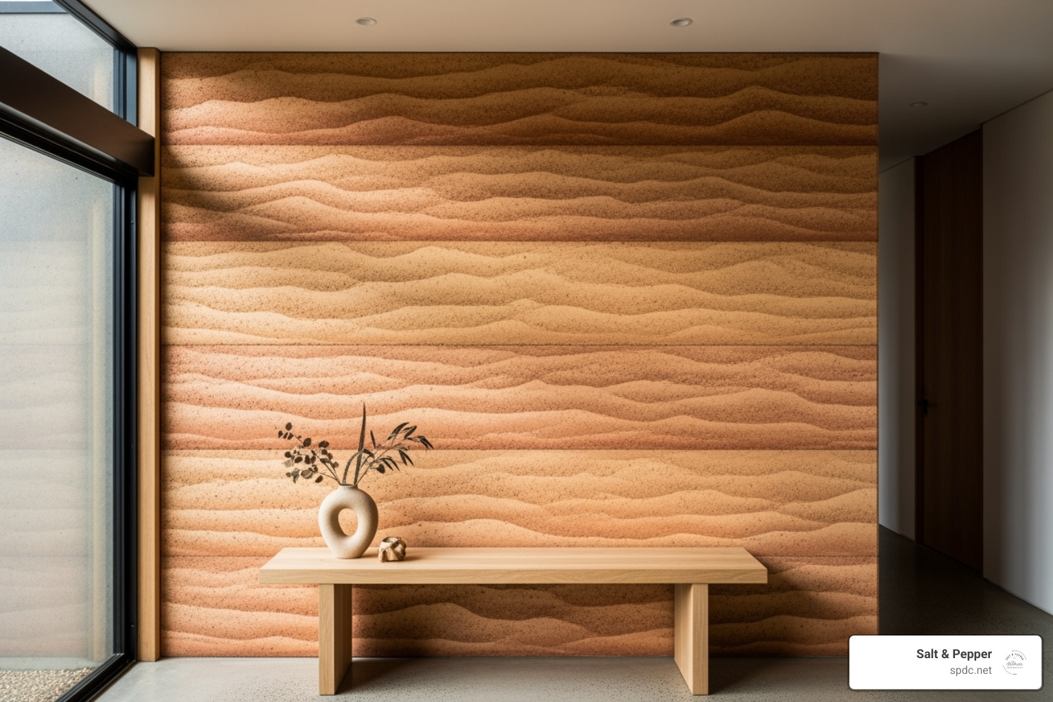 a beautiful rammed earth wall in a home interior - eco-friendly construction techniques a beautiful rammed earth wall in a home interior - eco-friendly construction techniques