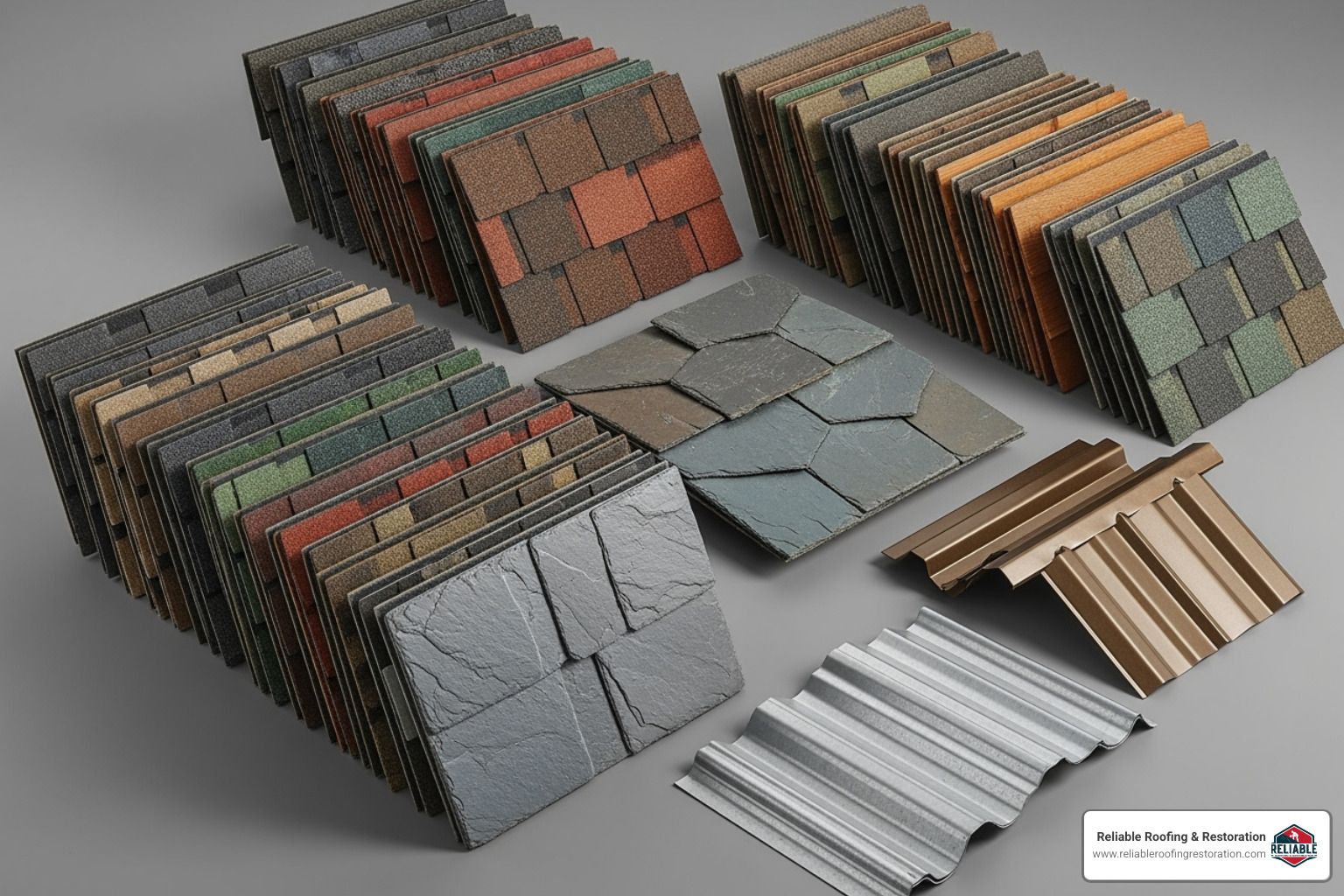 various shingle samples laid out - best price for roofing shingles various shingle samples laid out - best price for roofing shingles
