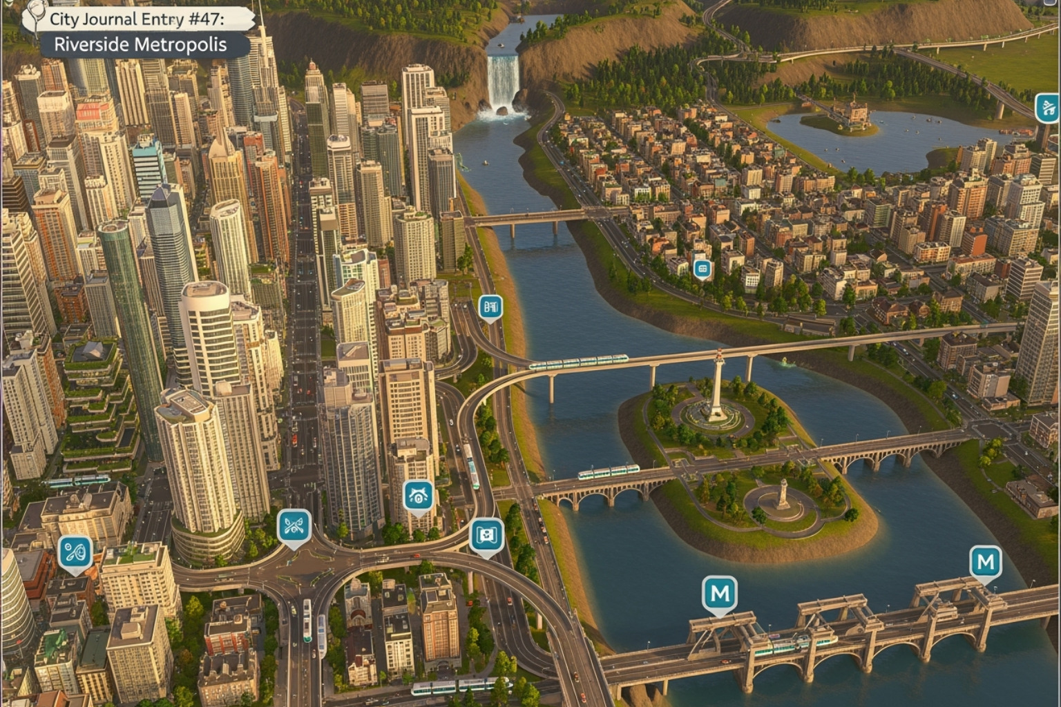 Image of a detailed city journal entry with custom buildings and landscapes - simp city forum