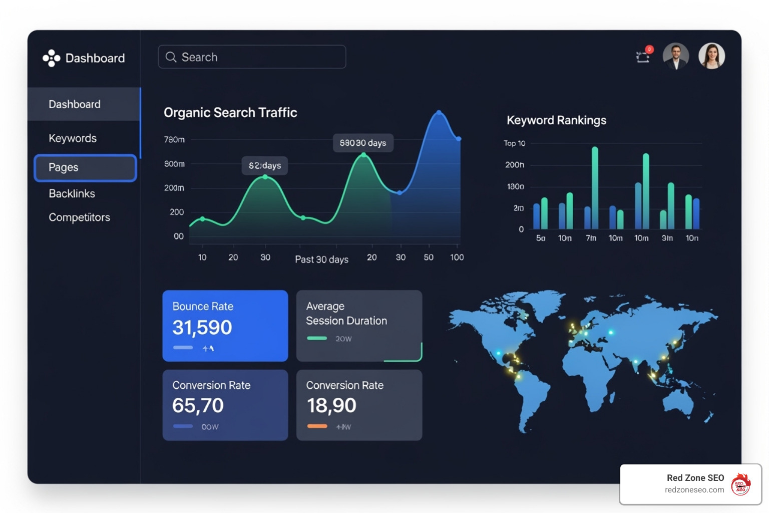 SEO control panel - average cost for seo services