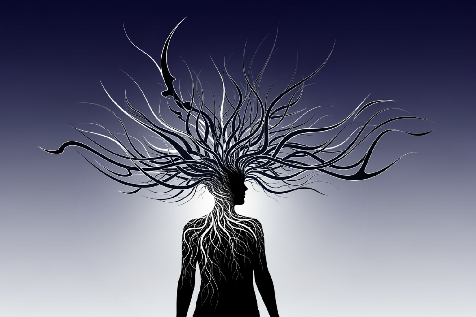 silhouette representing personal growth and complexity - charleston white silhouette representing personal growth and complexity - charleston white