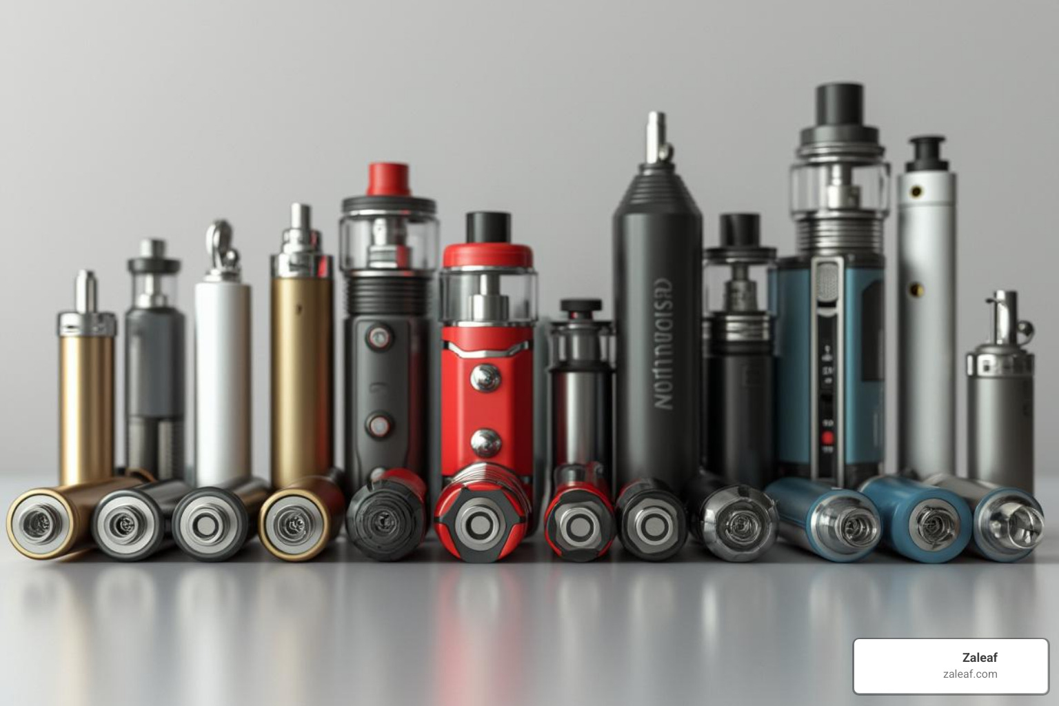 different styles of Zaleaf 510-thread variable voltage batteries - variable voltage battery