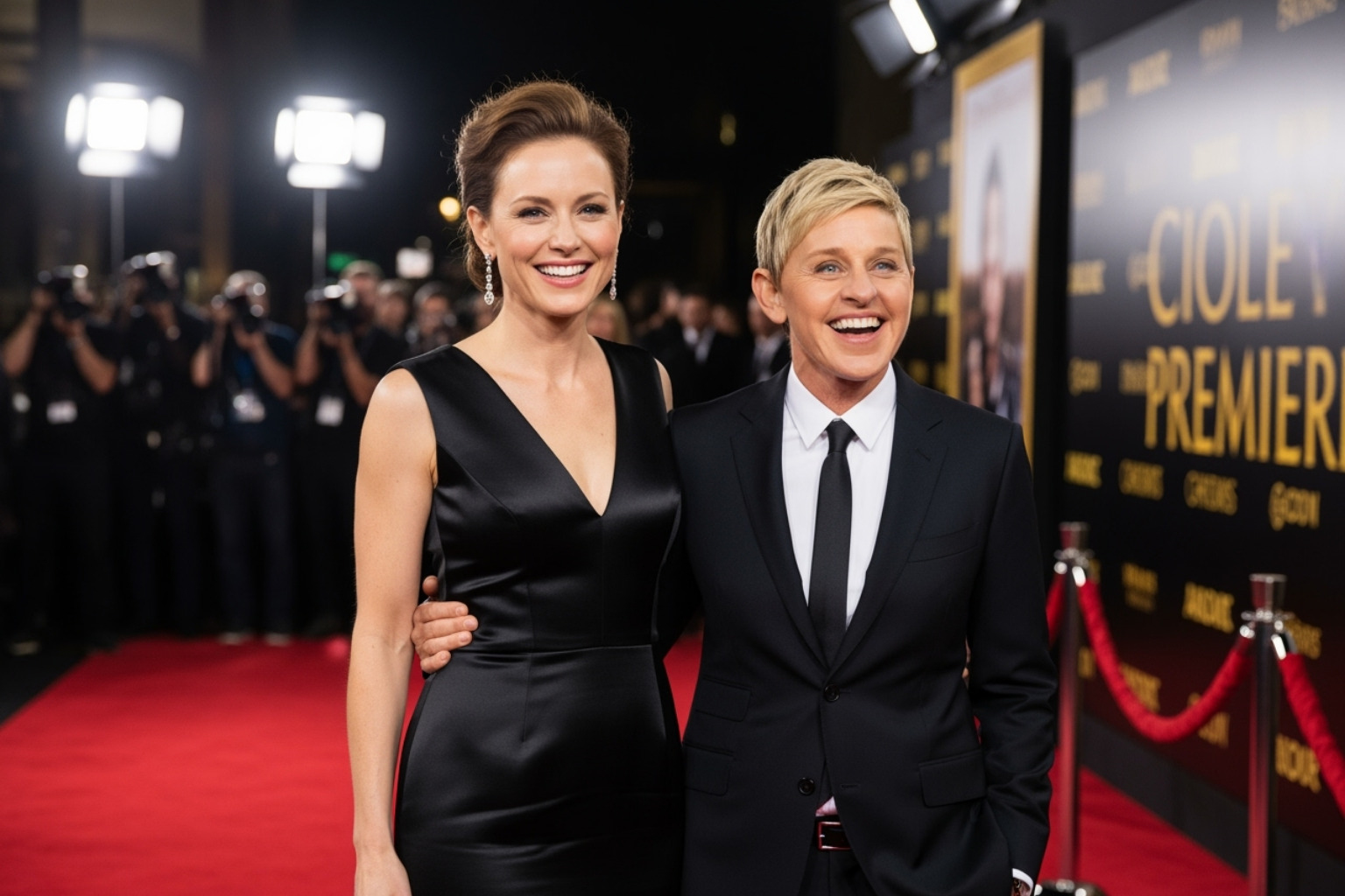 Anne Heche and Ellen DeGeneres at the 'Volcano' premiere, a high-profile public appearance that brought both support and scrutiny - anne heche