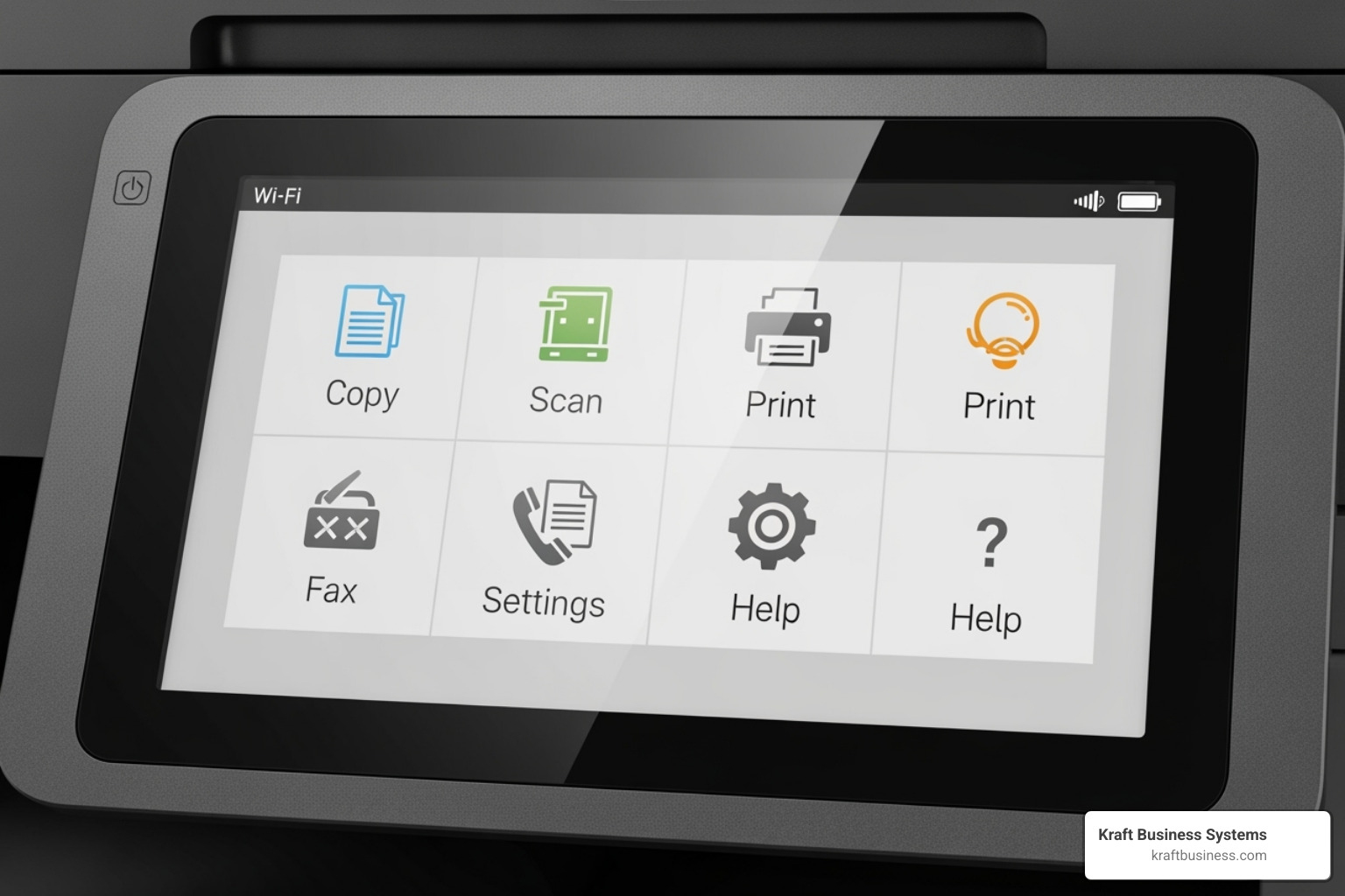 Printer's user-friendly touchscreen interface - All-in-one printer leasing