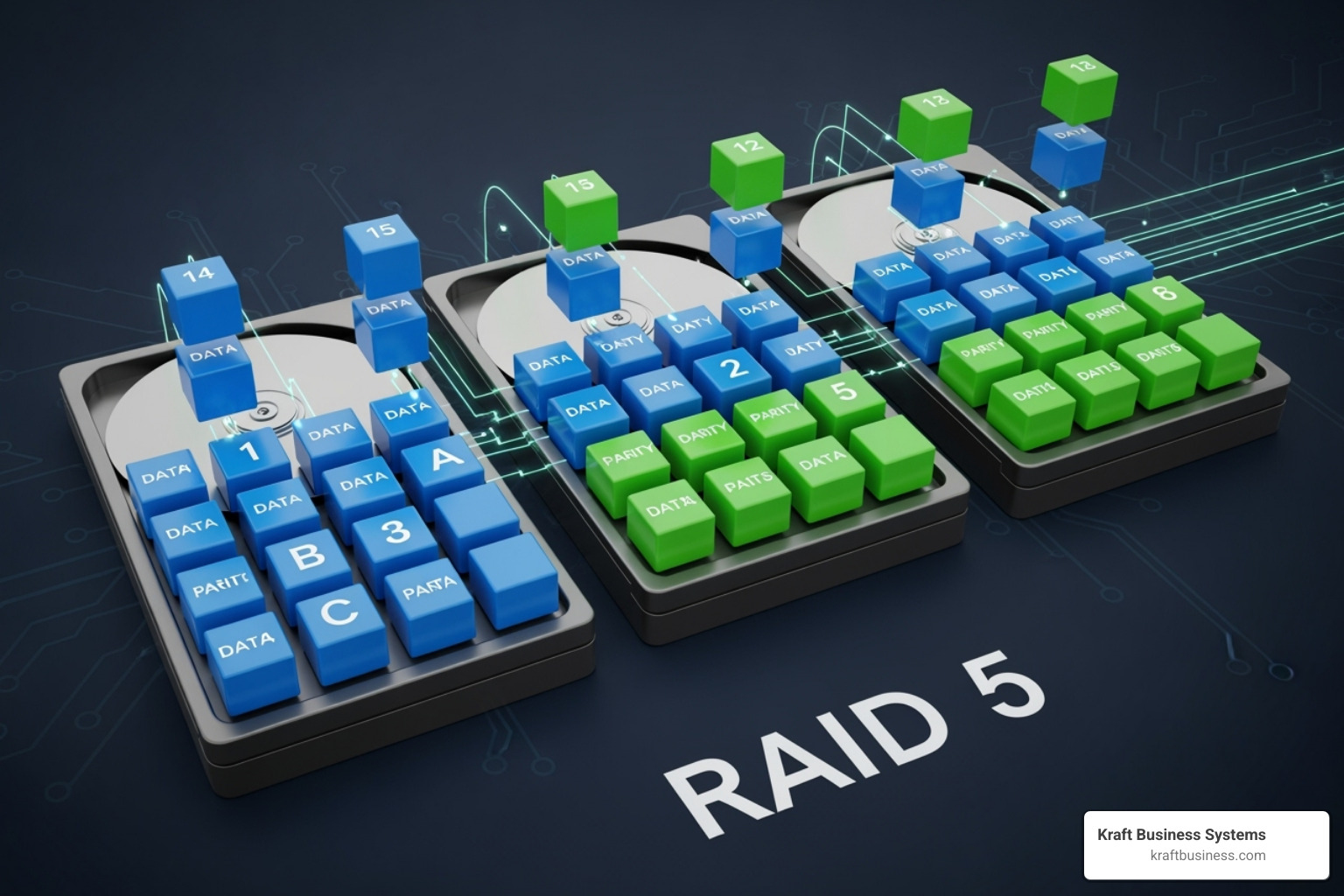 RAID 5 diagram with distributed parity - do small business servers need raid 5