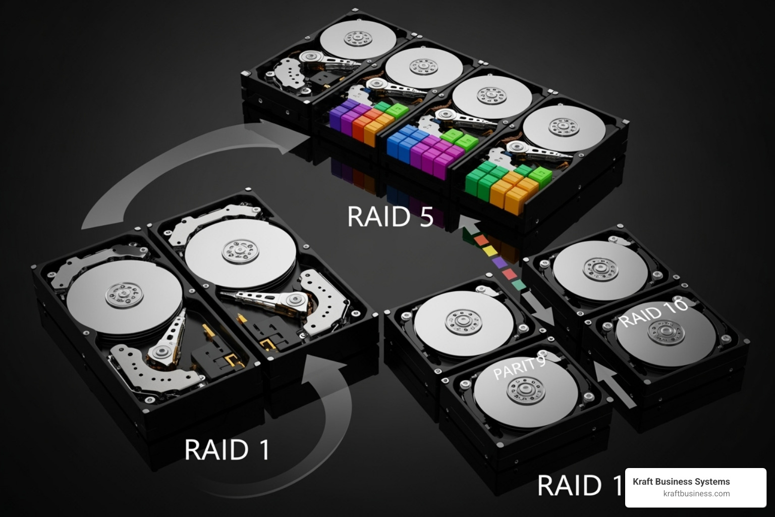 RAID 1, RAID 5, and RAID 10 drive configurations - do small business servers need raid 5
