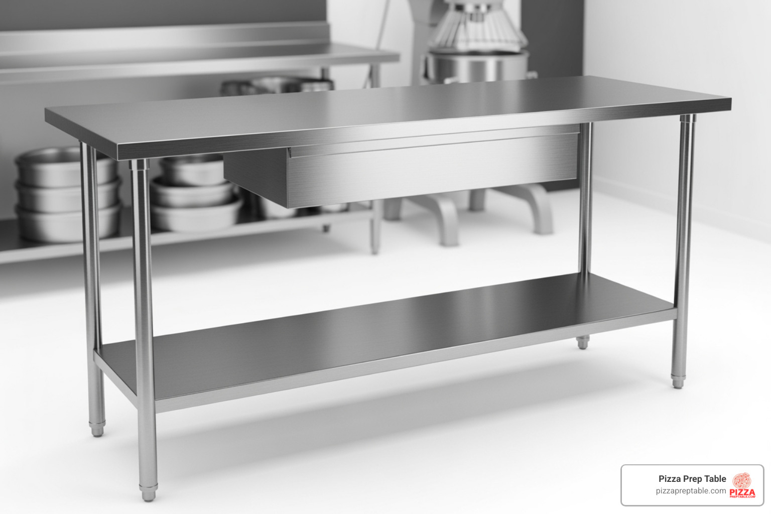 simple stainless steel work table with an undershelf - prep table
