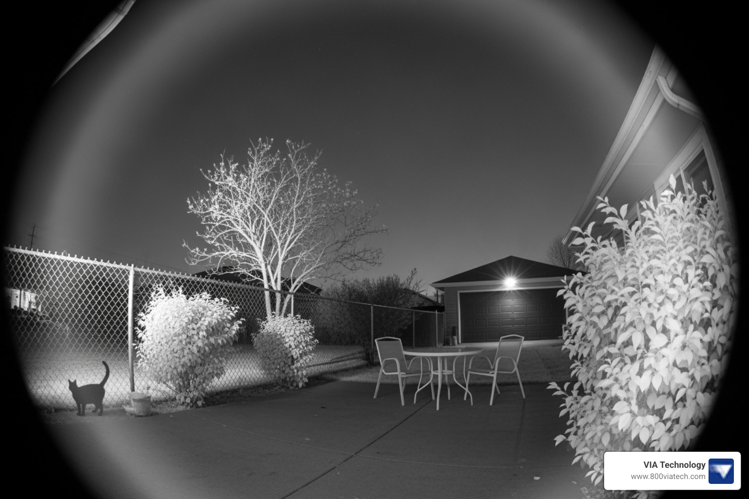 clear night vision image from a security camera - cctv surveillance cameras