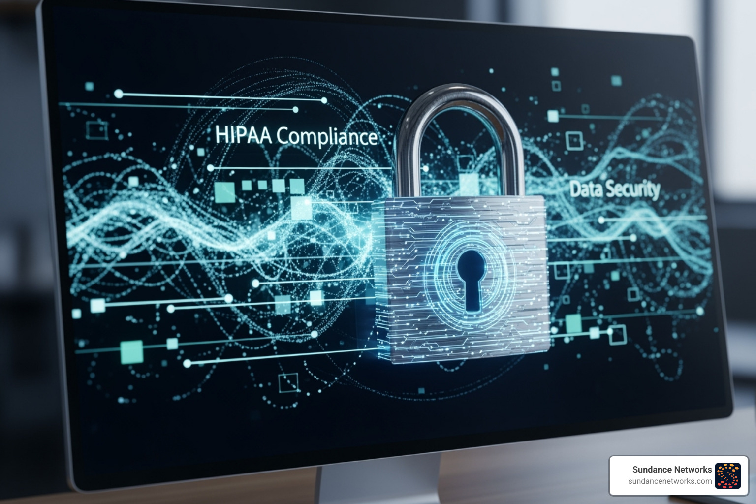 healthcare professional working securely on a computer - HIPAA compliance consulting