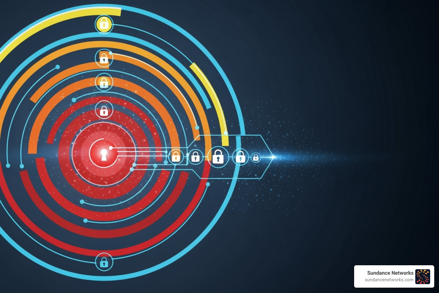 Image illustrating the principle of least privilege with concentric circles of access - Data protection strategies Image illustrating the principle of least privilege with concentric circles of access - Data protection strategies