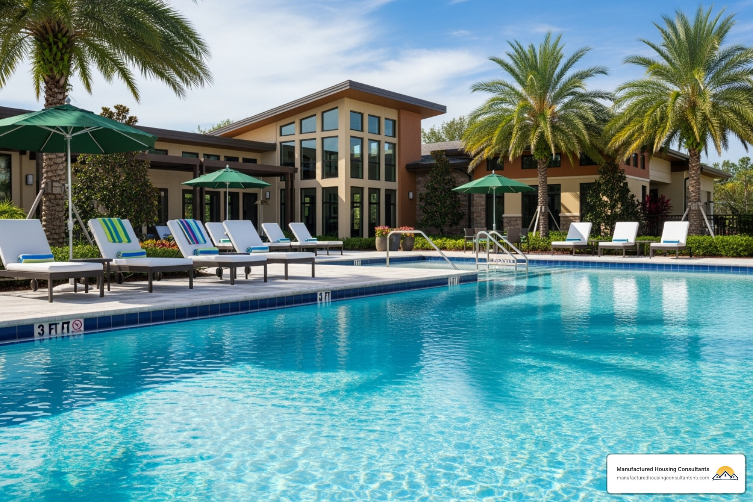 swimming pool at Comal Farms - mobile homes in new braunfels