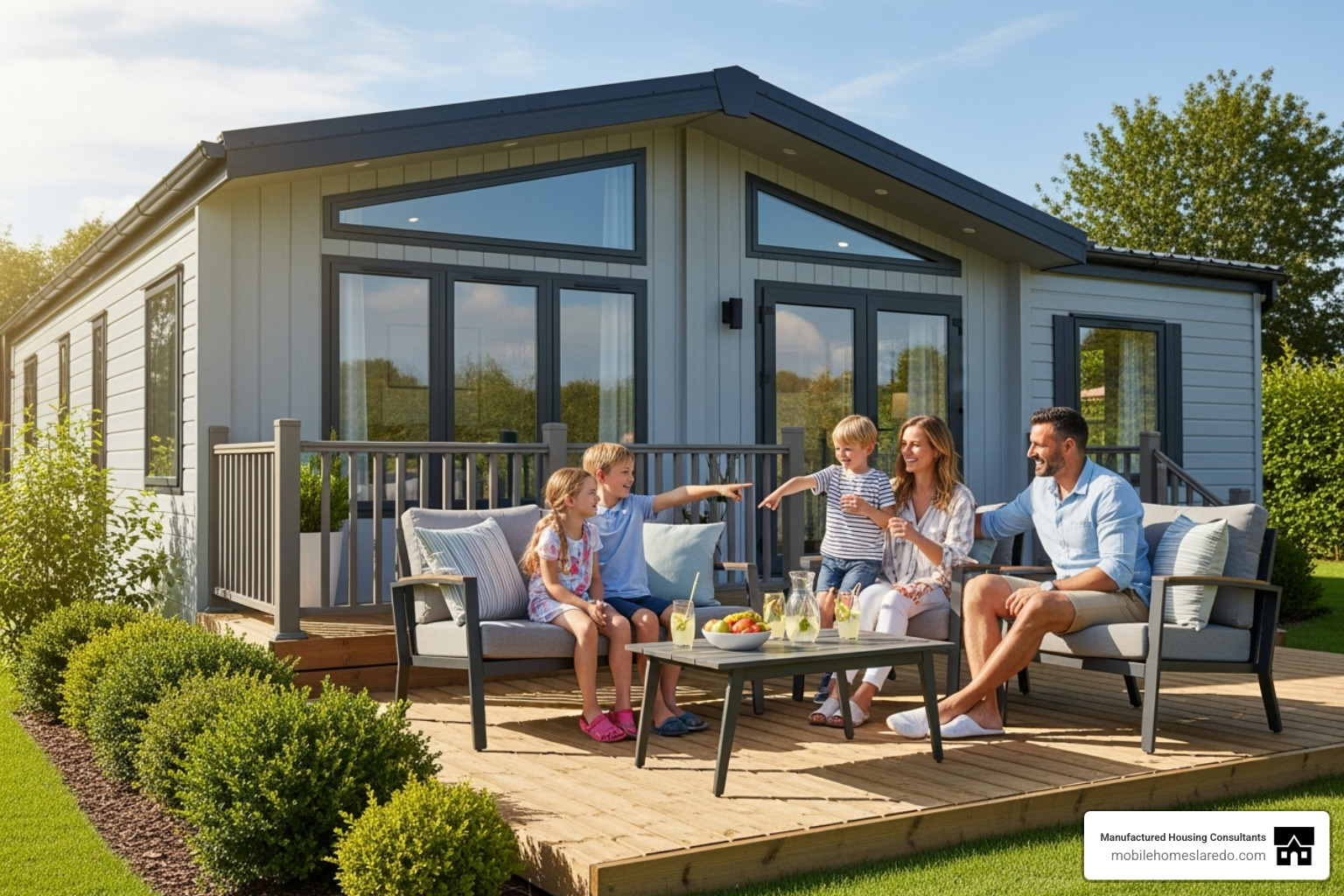 a happy family relaxing on the porch of their new mobile home - brand new mobile home for sale near me a happy family relaxing on the porch of their new mobile home - brand new mobile home for sale near me