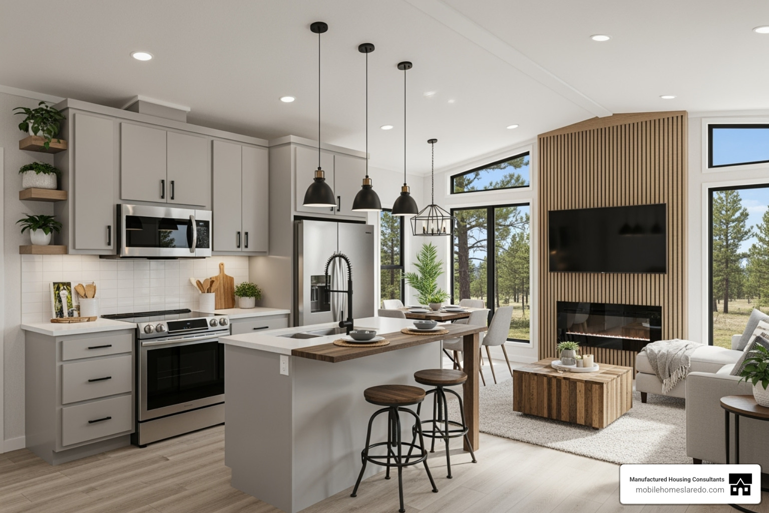 custom mobile home interior with modern kitchen and spacious living room - brand new mobile home for sale near me custom mobile home interior with modern kitchen and spacious living room - brand new mobile home for sale near me