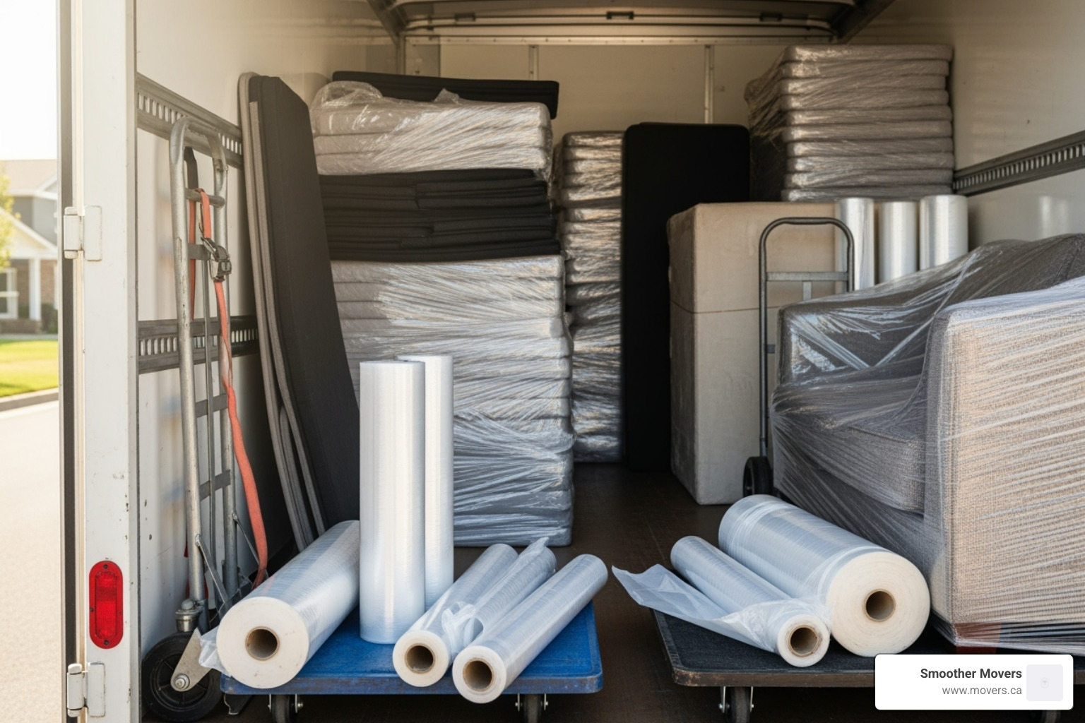 moving pads, shrink wrap, and dollies - house movers nanaimo