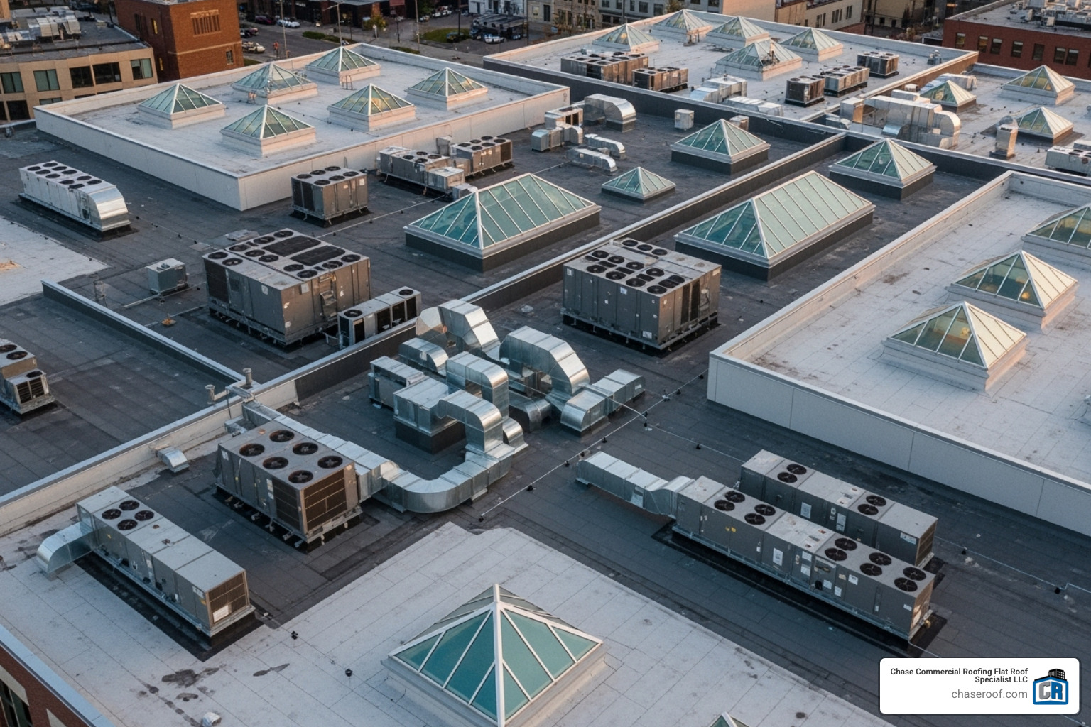 complex commercial roof - standing seam metal roof cost