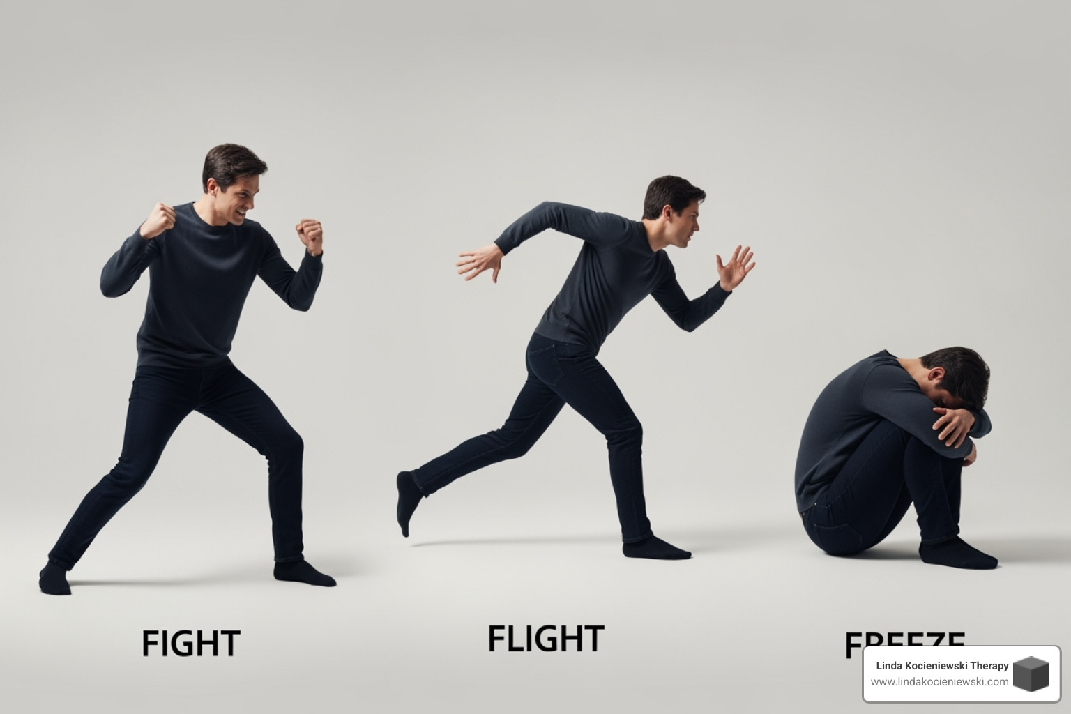 fight flight freeze infographic - how to release emotional trauma from body