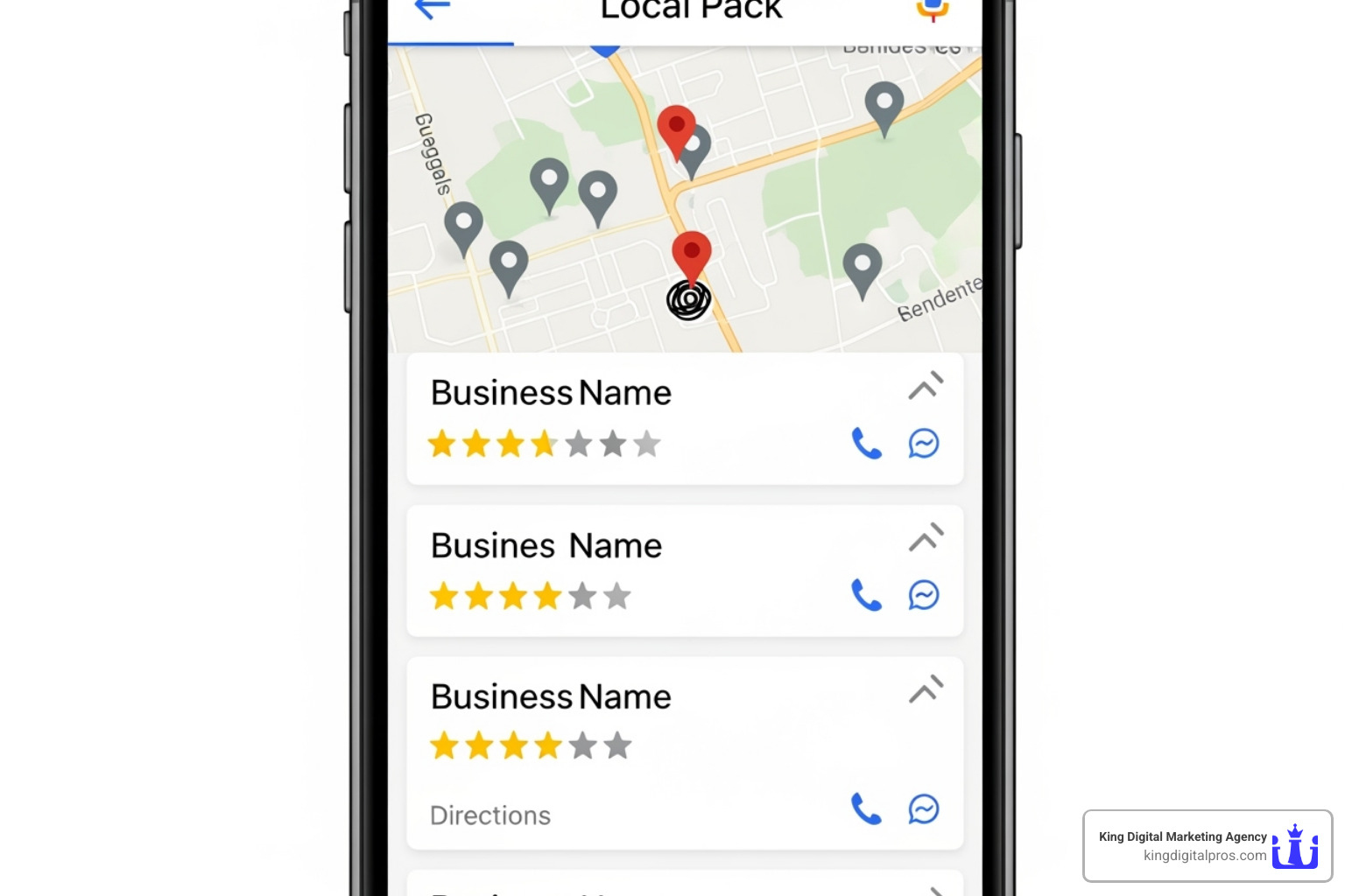 Google Local Pack results for an Albuquerque search - Albuquerque local SEO