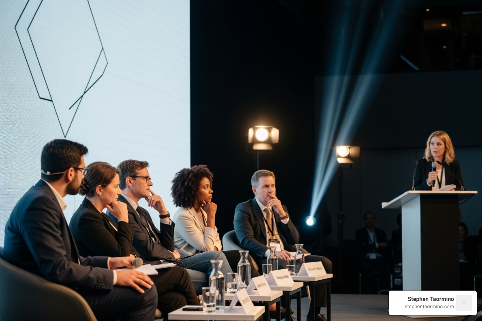 panelists actively listening to a moderator's first question - how to start a panel discussion as a moderator