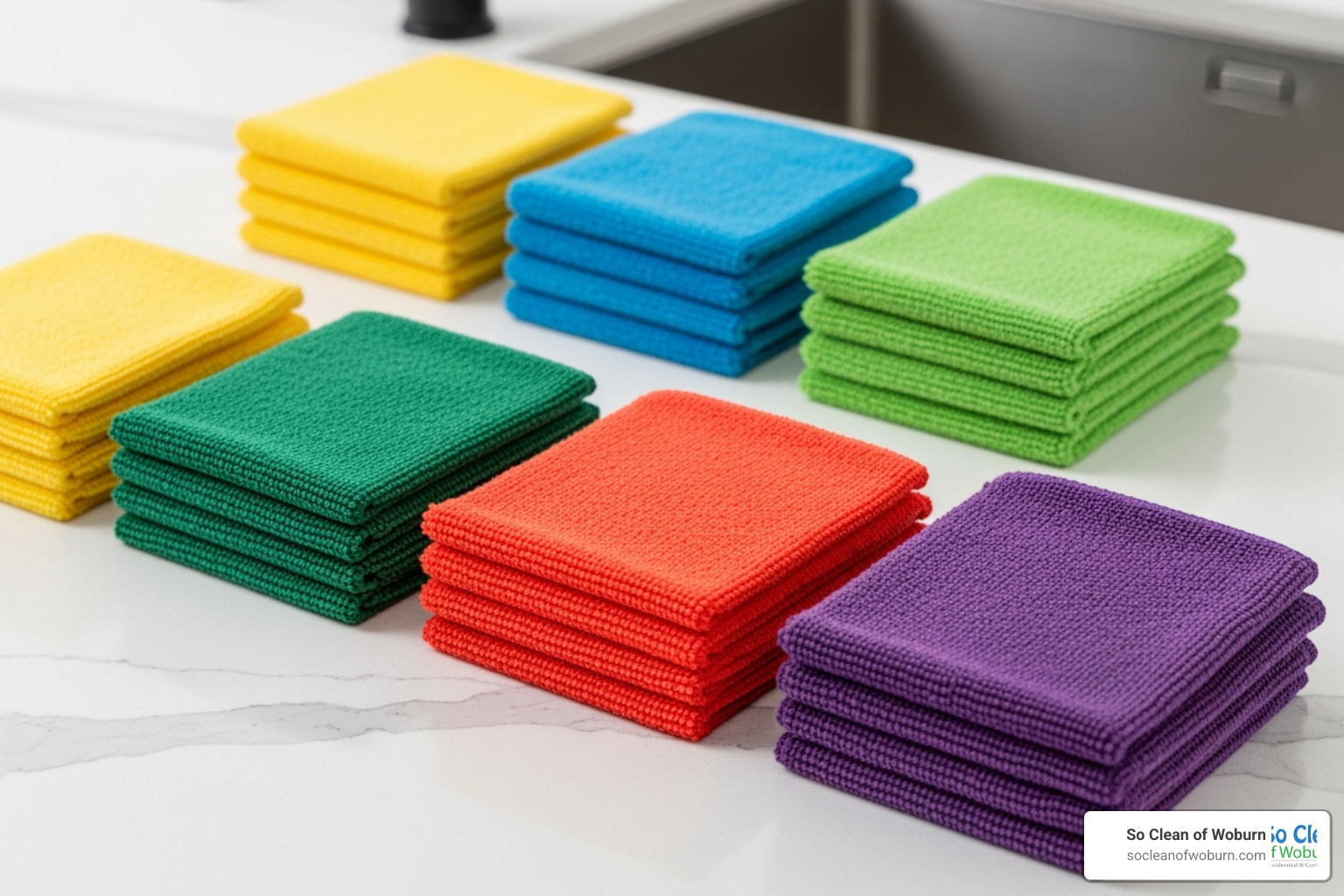 color-coded microfiber cloths - deep cleaning services