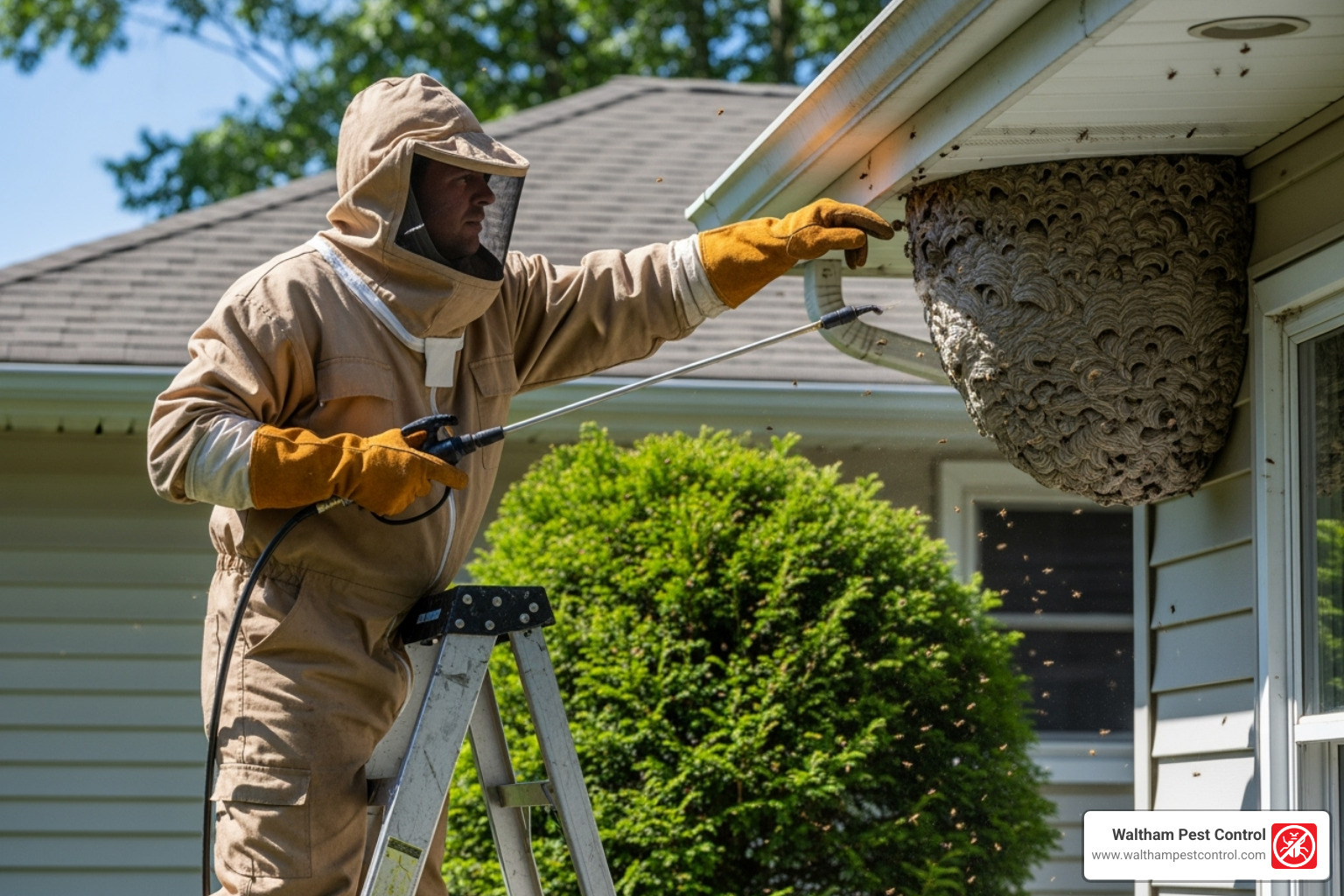 pest control technician in a protective bee suit - bees pest control near me pest control technician in a protective bee suit - bees pest control near me