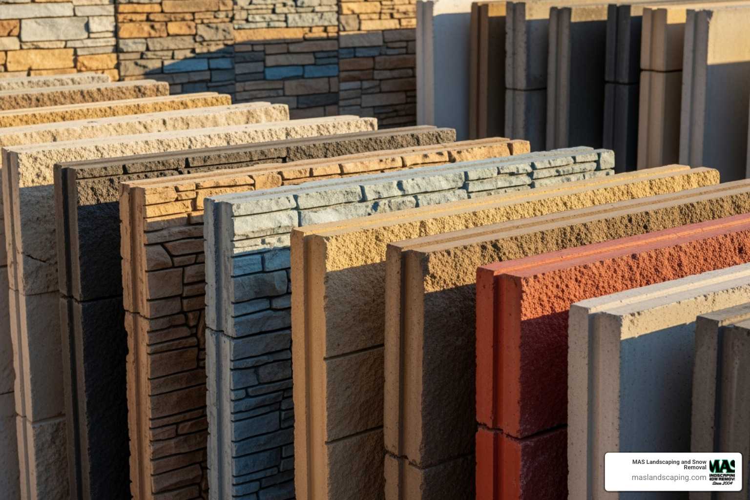 variety of aesthetic finishes, including stamped stone and colored concrete - precast concrete retaining wall