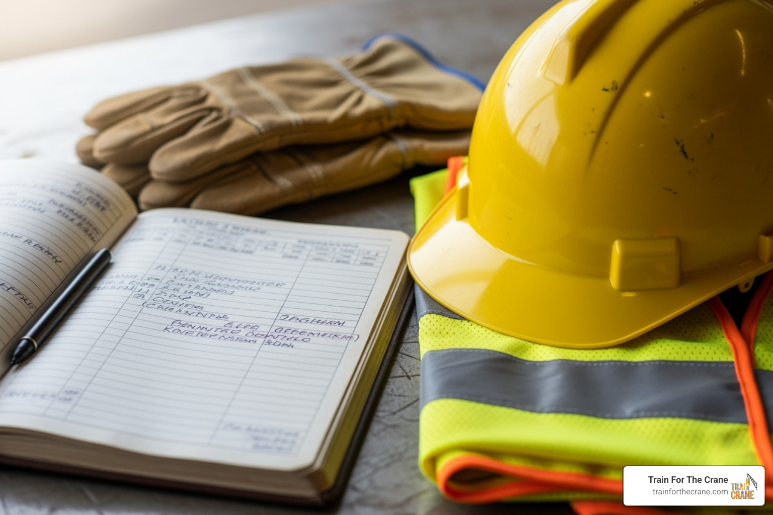 crane operator's logbook and safety gear - crane operator certification cost