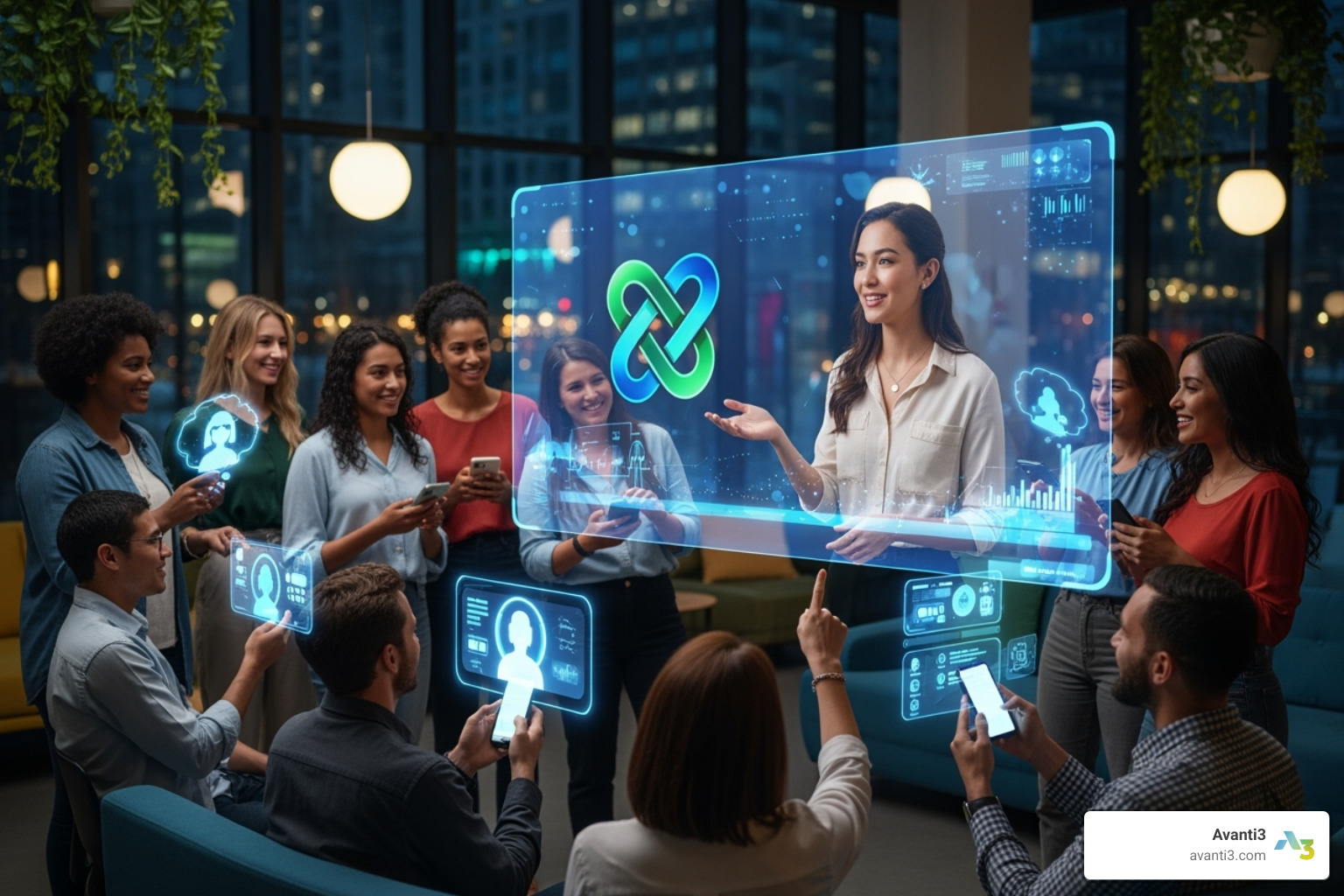 A creator interacting with their community through a branded digital experience - NFT for creators