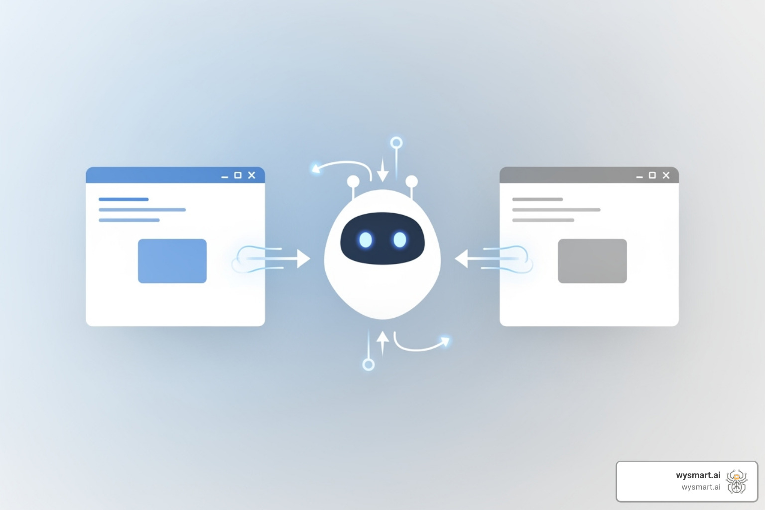 software bot icon moving data between two application windows - bpa and rpa software bot icon moving data between two application windows - bpa and rpa