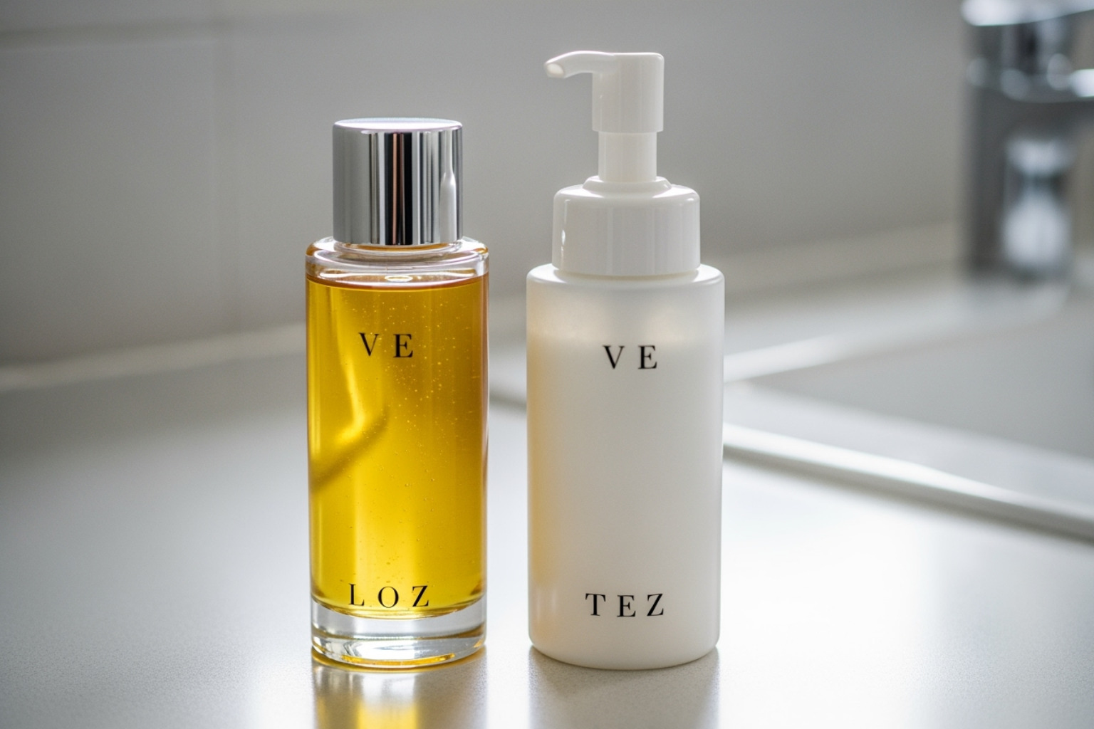 Oil-based cleanser and gentle foaming cleanser - japanese beauty tips for clear skin