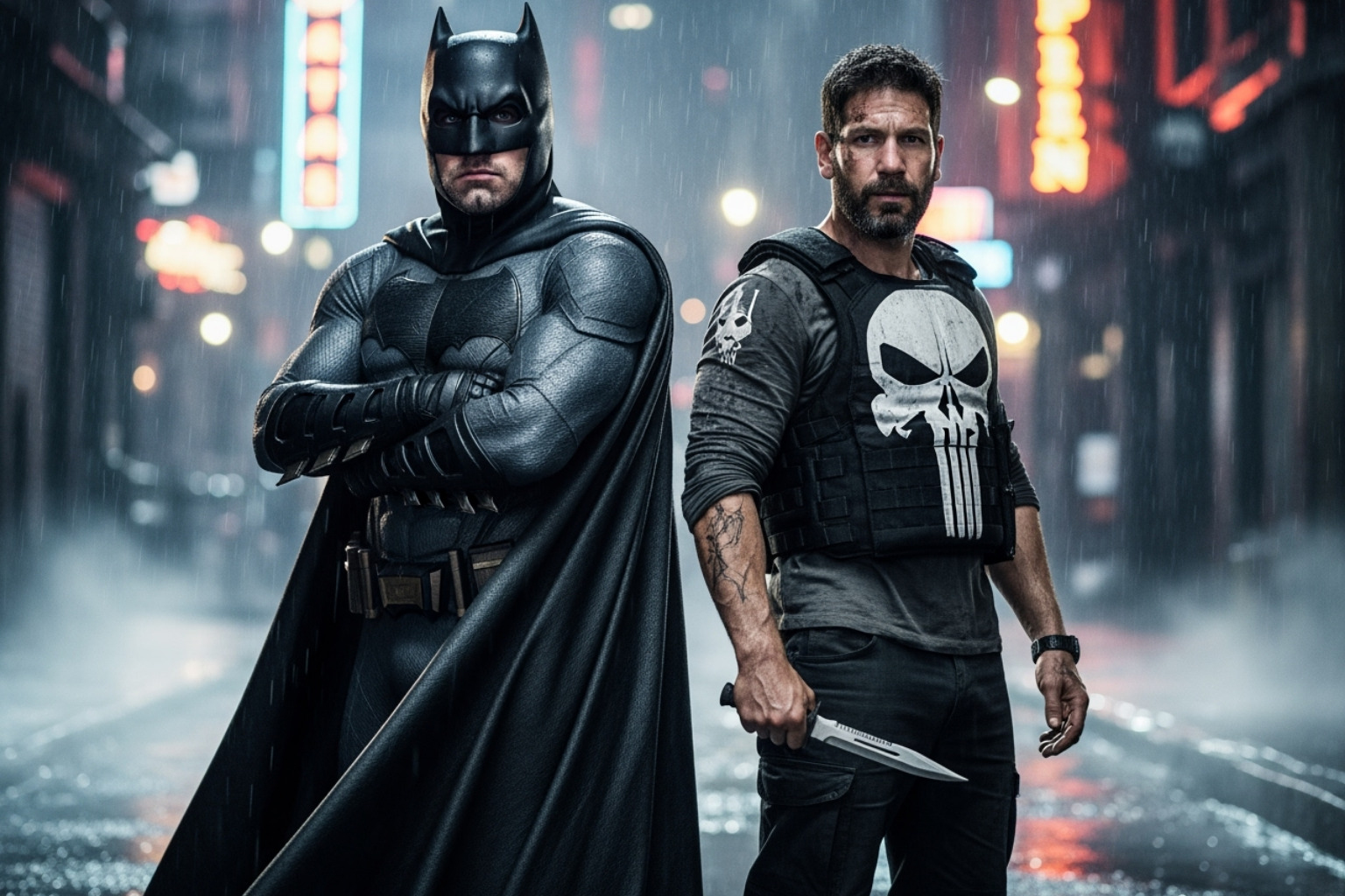 Ben Affleck and Jon Bernthal in their respective vigilante roles - ben affleck jon bernthal