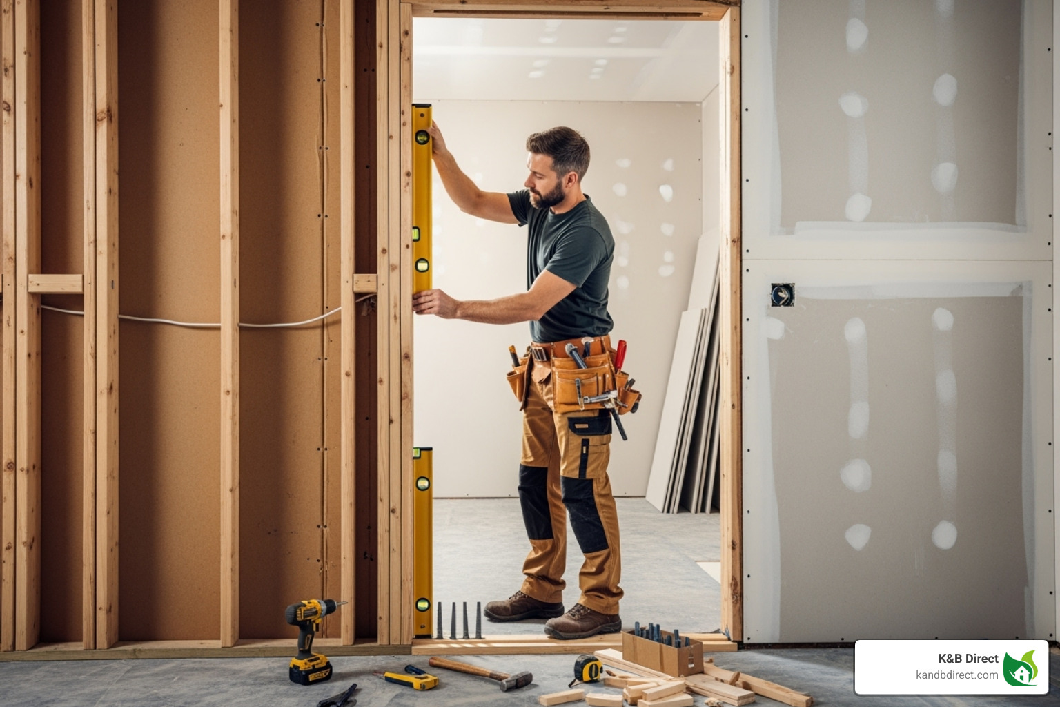 professional installing a pre-hung interior door - interior door prices