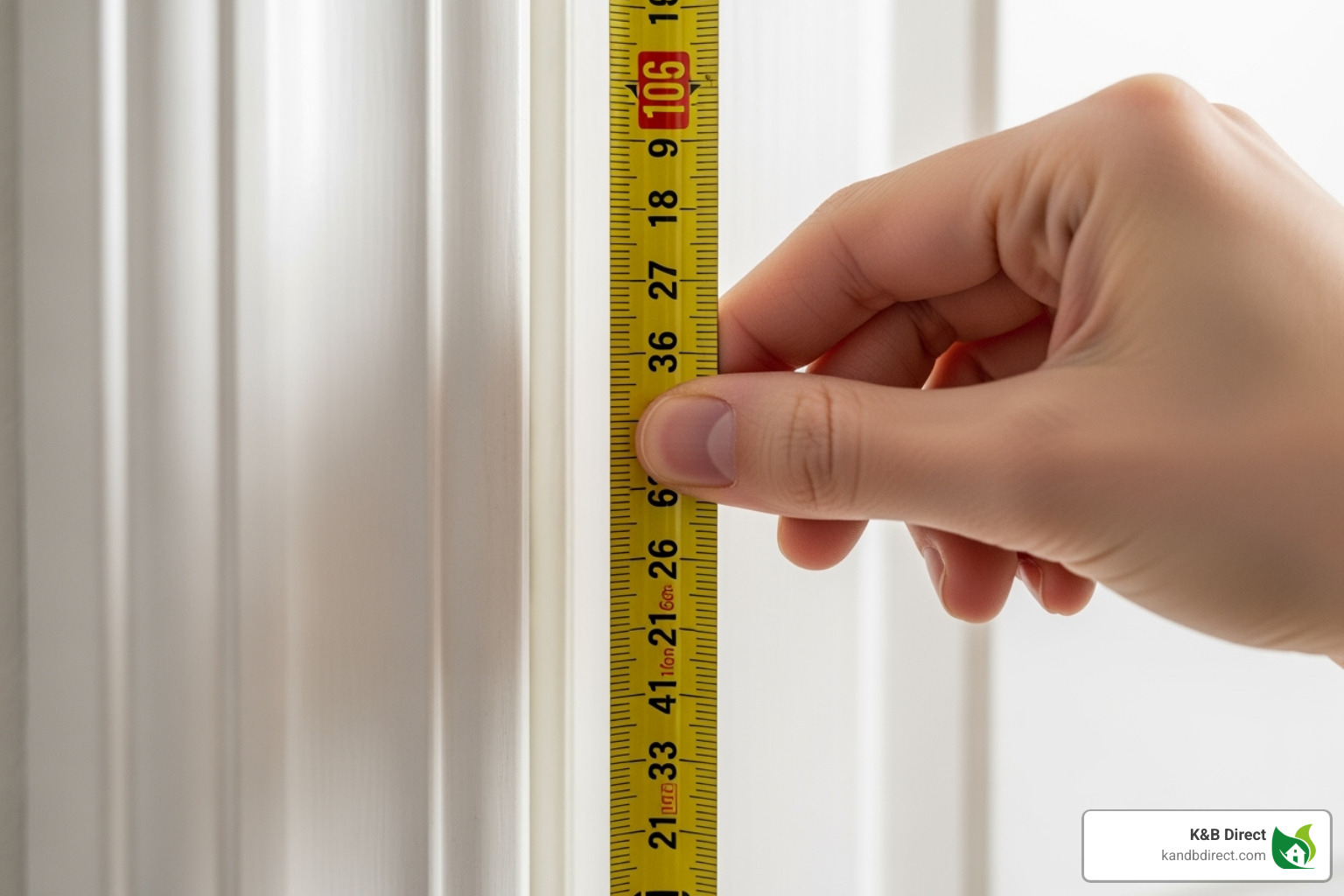 measuring tape against a door frame - interior door prices