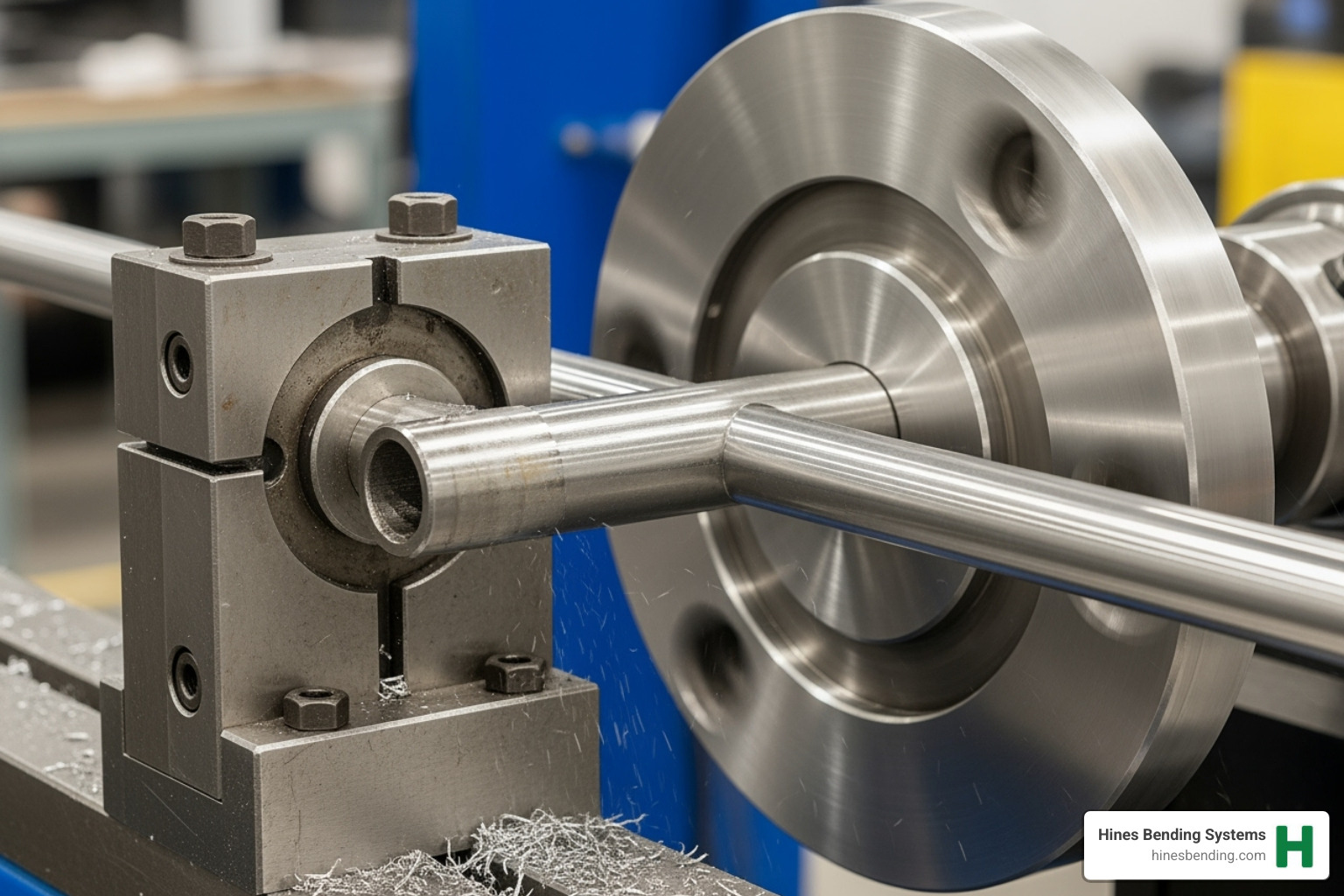 key components of a Hines pipe bending machine, with labels - how does bend pipe machine works