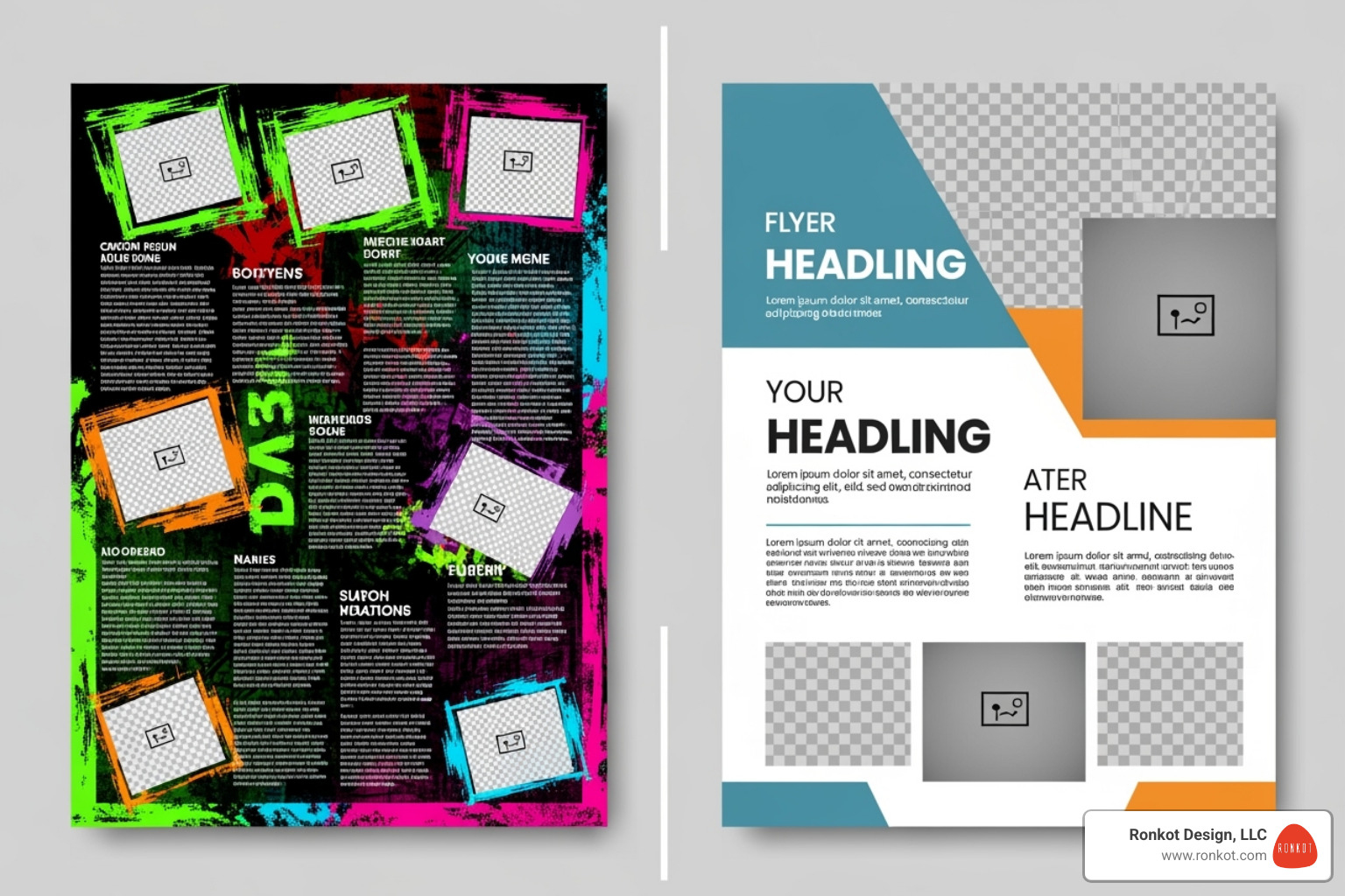 poorly designed vs well designed flyer - Flyer printing Dallas TX poorly designed vs well designed flyer - Flyer printing Dallas TX