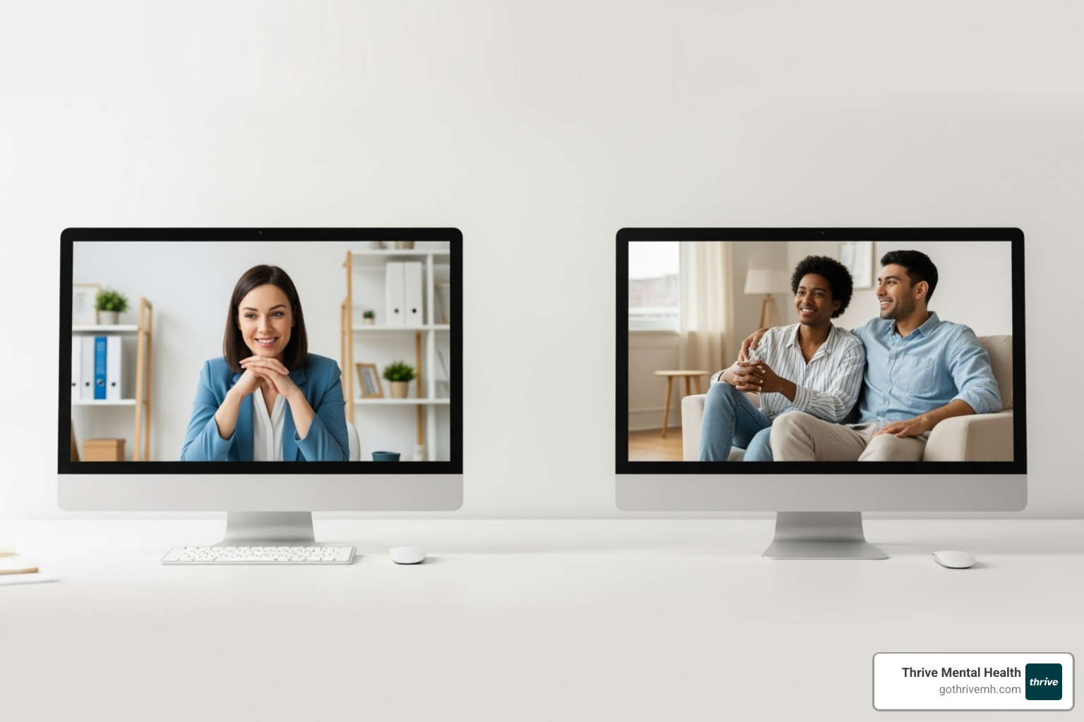 a therapist and client in a virtual session, highlighting accessibility in Florida - dangers of emdr therapy