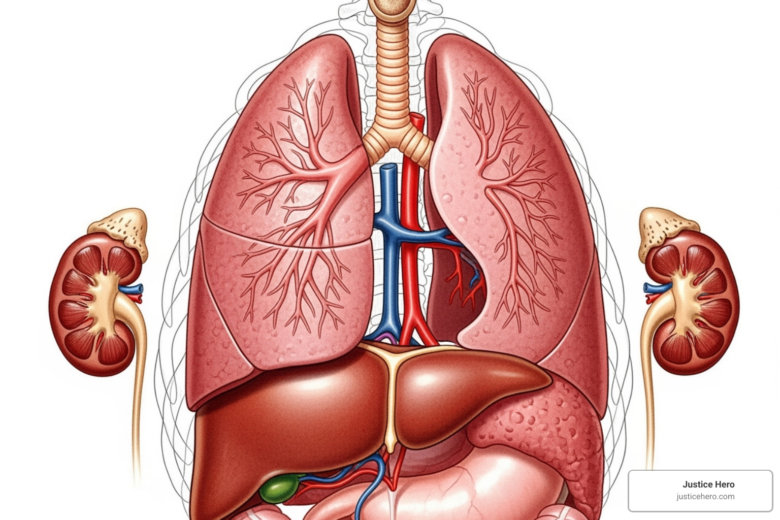 Human respiratory system and affected organs like lungs, liver, and kidneys - cpap lawsuit cancer Human respiratory system and affected organs like lungs, liver, and kidneys - cpap lawsuit cancer