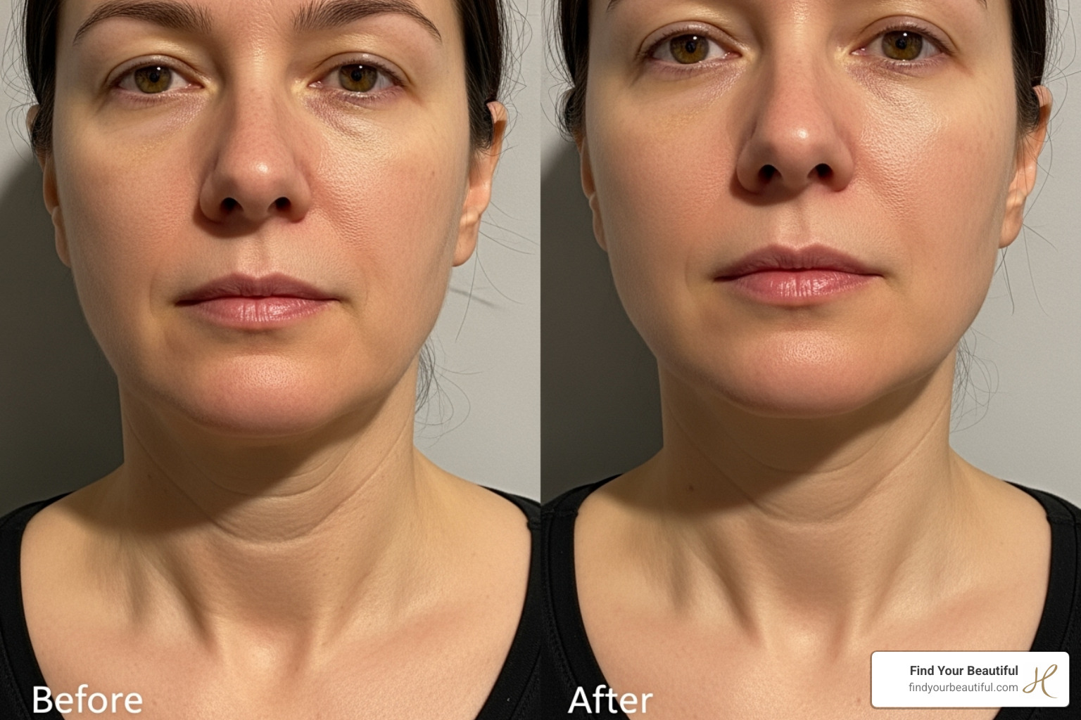 Before-and-after photos for RF skin tightening on the face and neck - does radiofrequency tighten skin