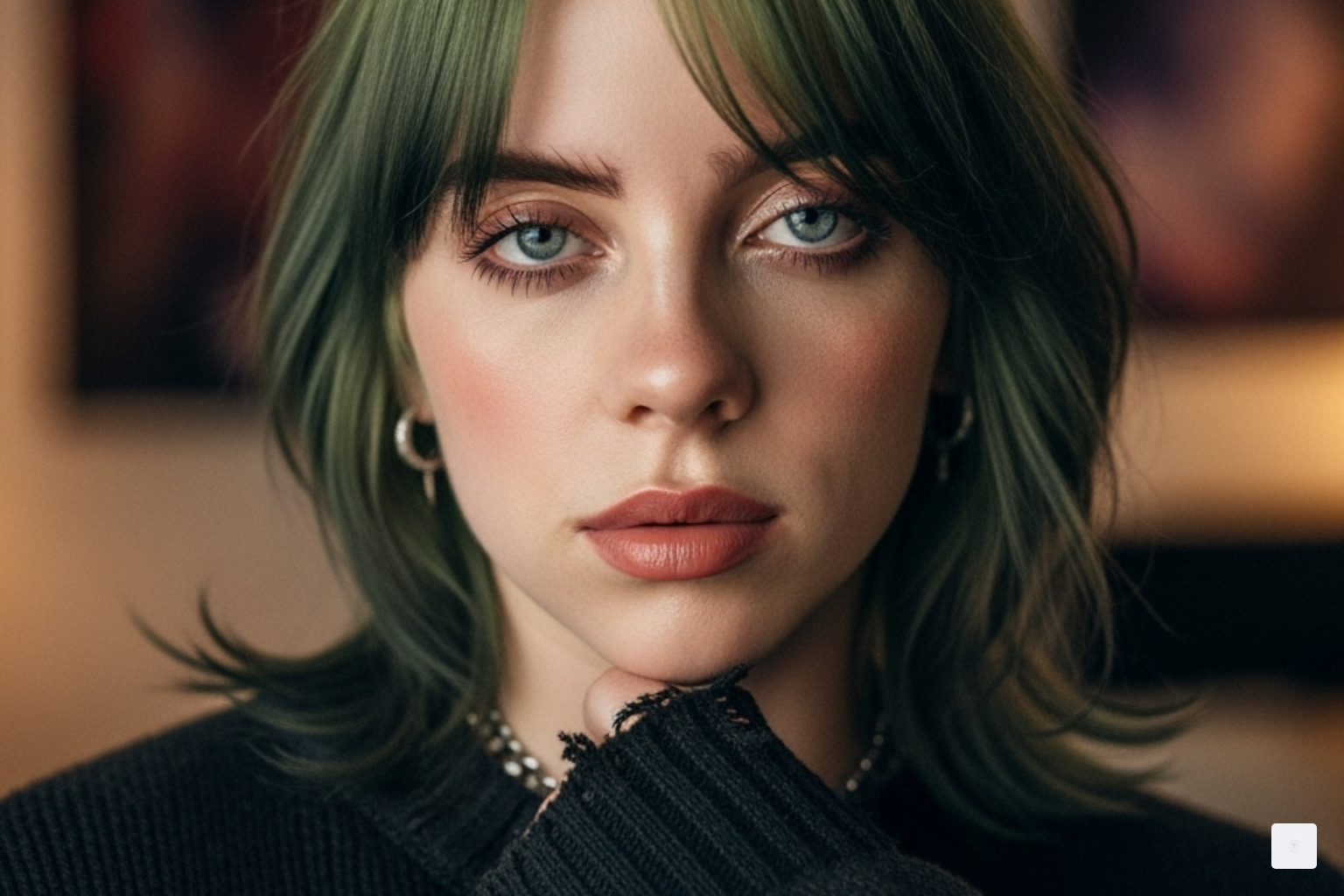 Billie Eilish with a wolf cut - wolf cut