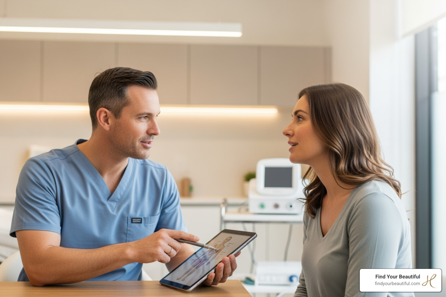 A friendly, professional consultation between a patient and an injector, with a focus on trust and open communication. - best botox in san antonio A friendly, professional consultation between a patient and an injector, with a focus on trust and open communication. - best botox in san antonio